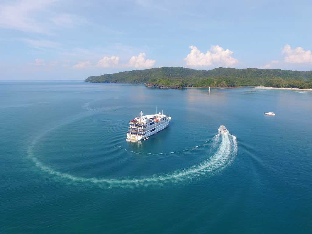 Coral Discoverer aerial Kimberley Cruises