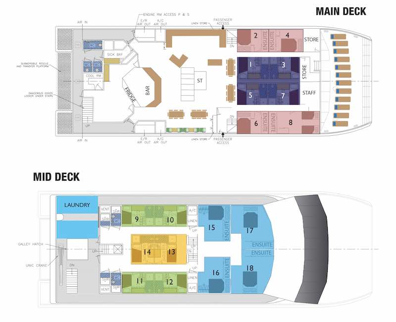 Reef Prince Deck Plan